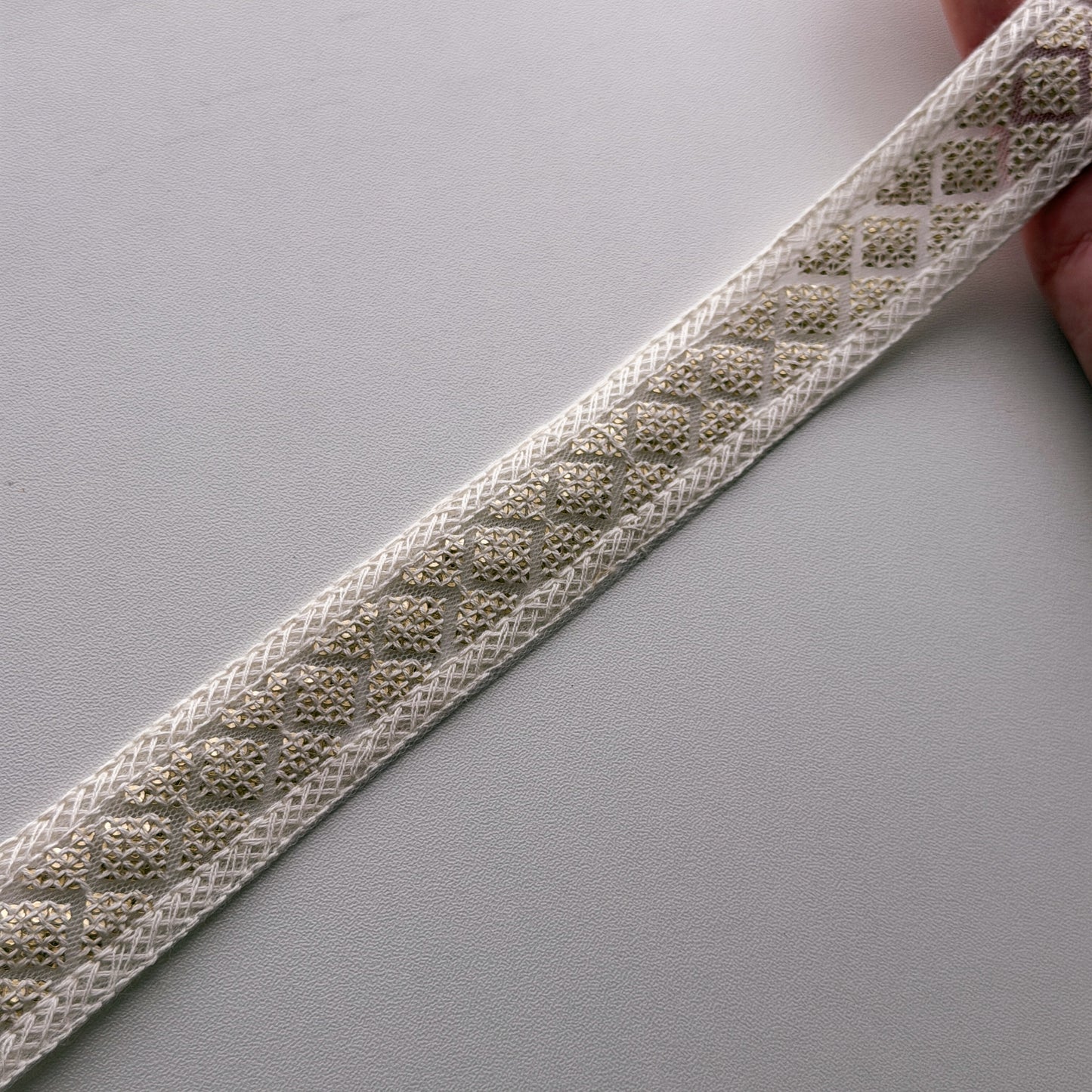 S389 インド刺繍リボン 2.5cm幅 チュール