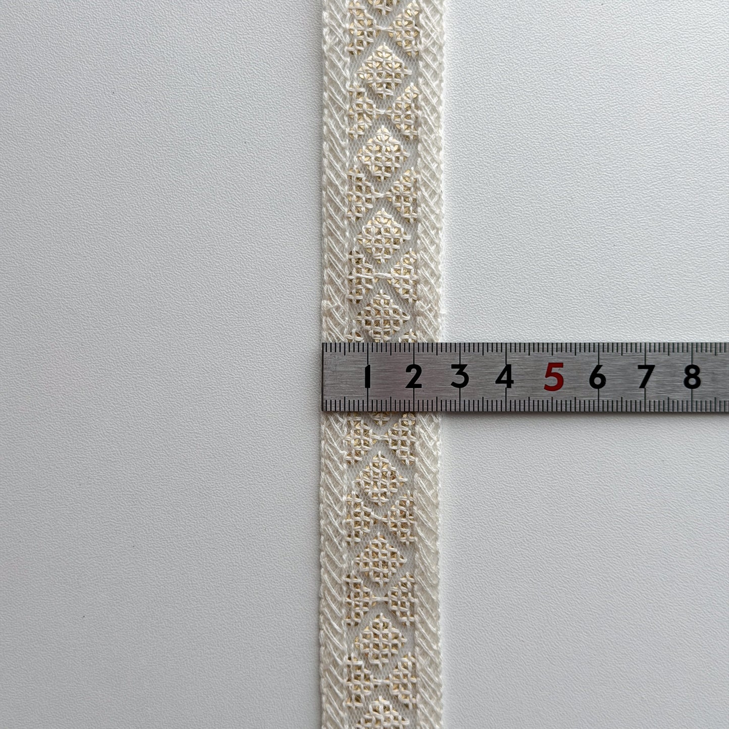 S389 インド刺繍リボン 2.5cm幅 チュール