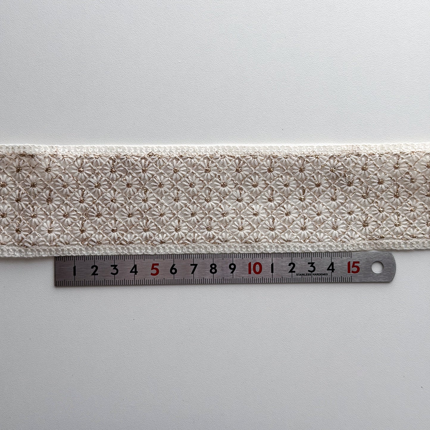 S397 インド刺繍リボン 5.5cm幅 チュール