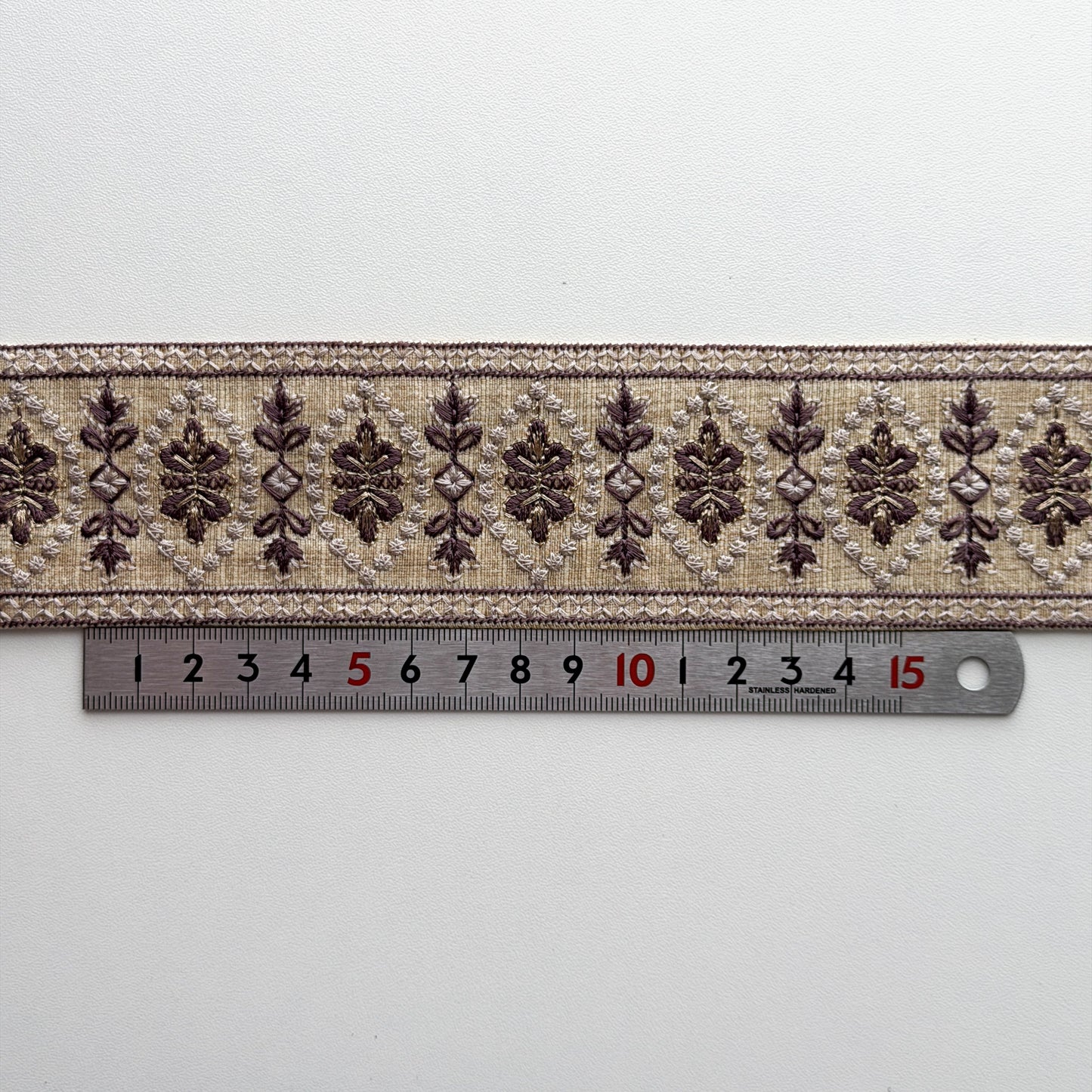 S356 インド刺繍リボン 5cm幅 布地