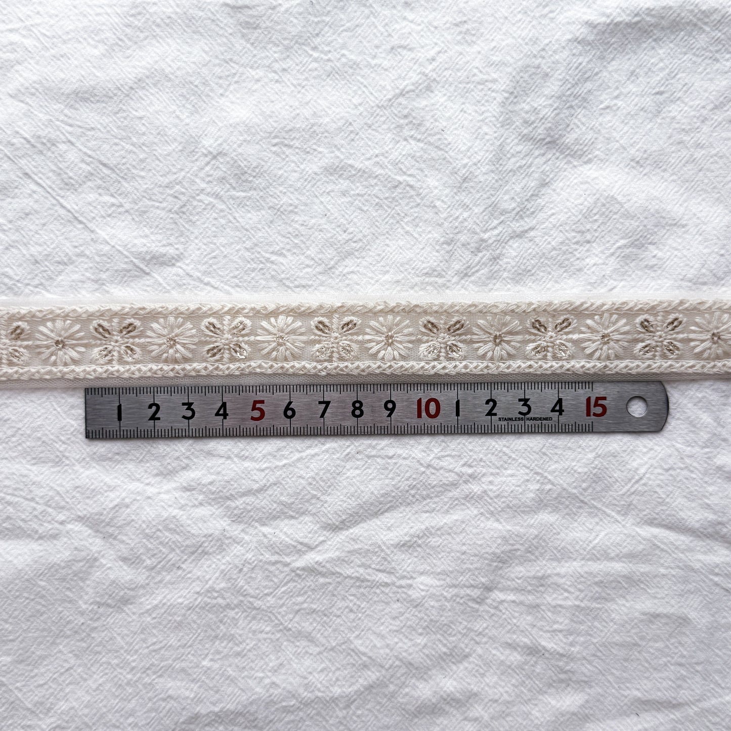 S403 インド刺繍リボン 2.5cm幅 チュール